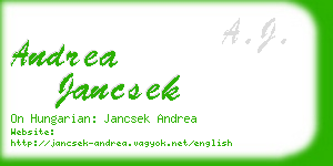 andrea jancsek business card